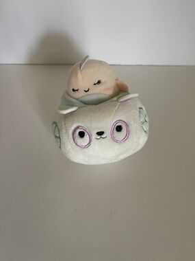 Squishville Squishmallows Cute Narwhal Dog  Buggy Car Plush Stuffed Toy 4" EUC